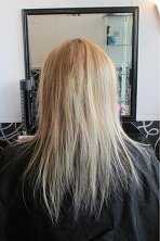 Thin hair before hair extensions